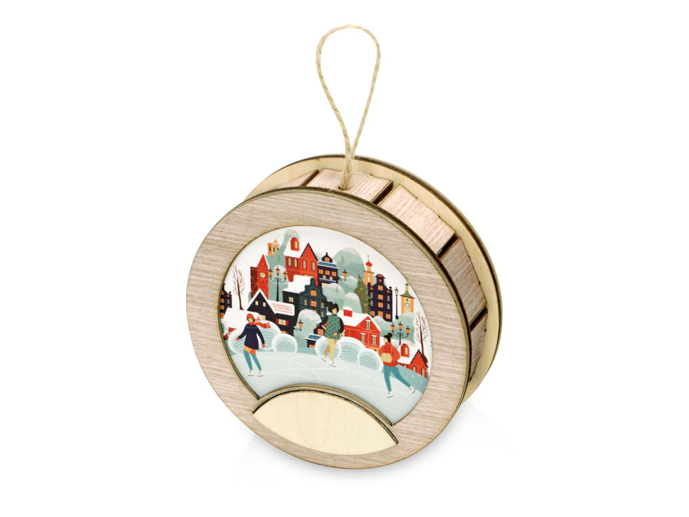 Новогодняя подвеска с подсветкой Шар с логотипом  | Print Logo