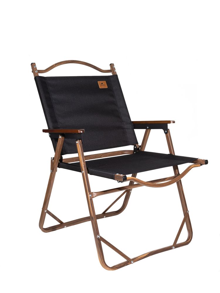 Стул MW02 складной, черный с логотипом Naturehike | Print Logo