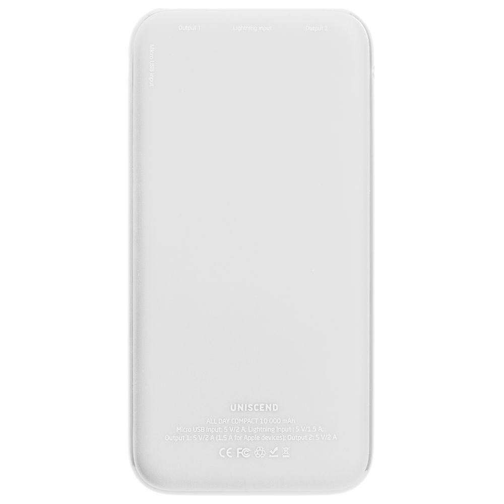 Внешний аккумулятор Uniscend All Day Compact 10000 мАч фото на сайте Print Logo.