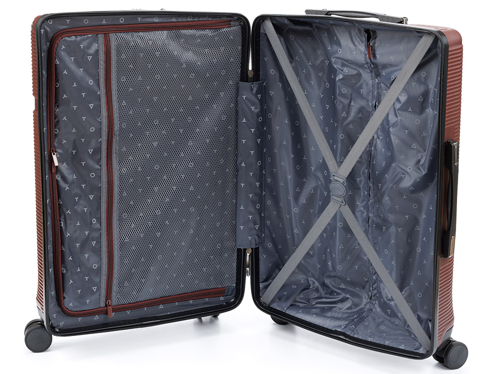 Чемодан TORBER ОНЕГА, бордовый, ABS-пластик, 79,5 х 51 х 29 см, 103 л