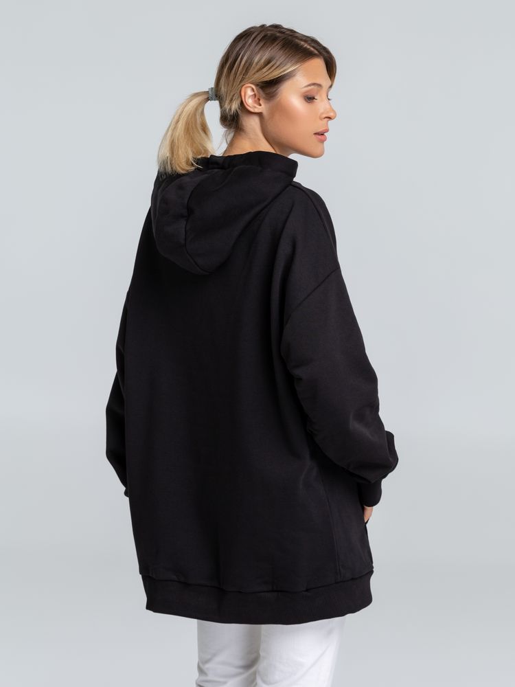 Худи оверсайз «Чистая соль», черное, размер M/L (48-50)