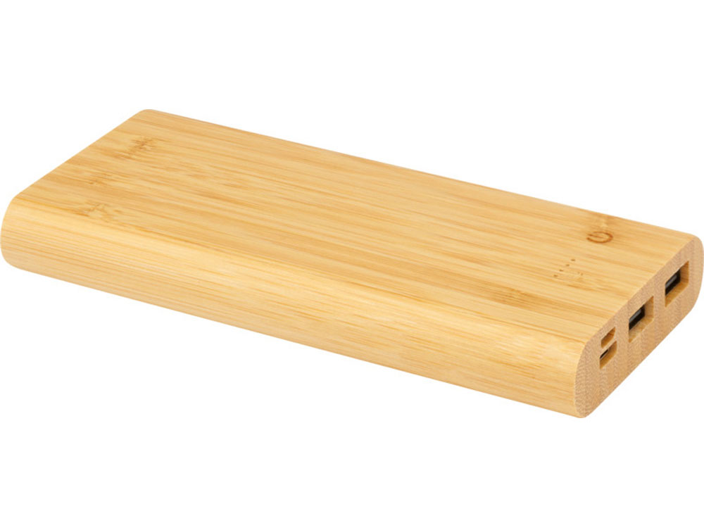 Портативное зарядное устройство Tulda из бамбука, 10 000 мАч, натуральный