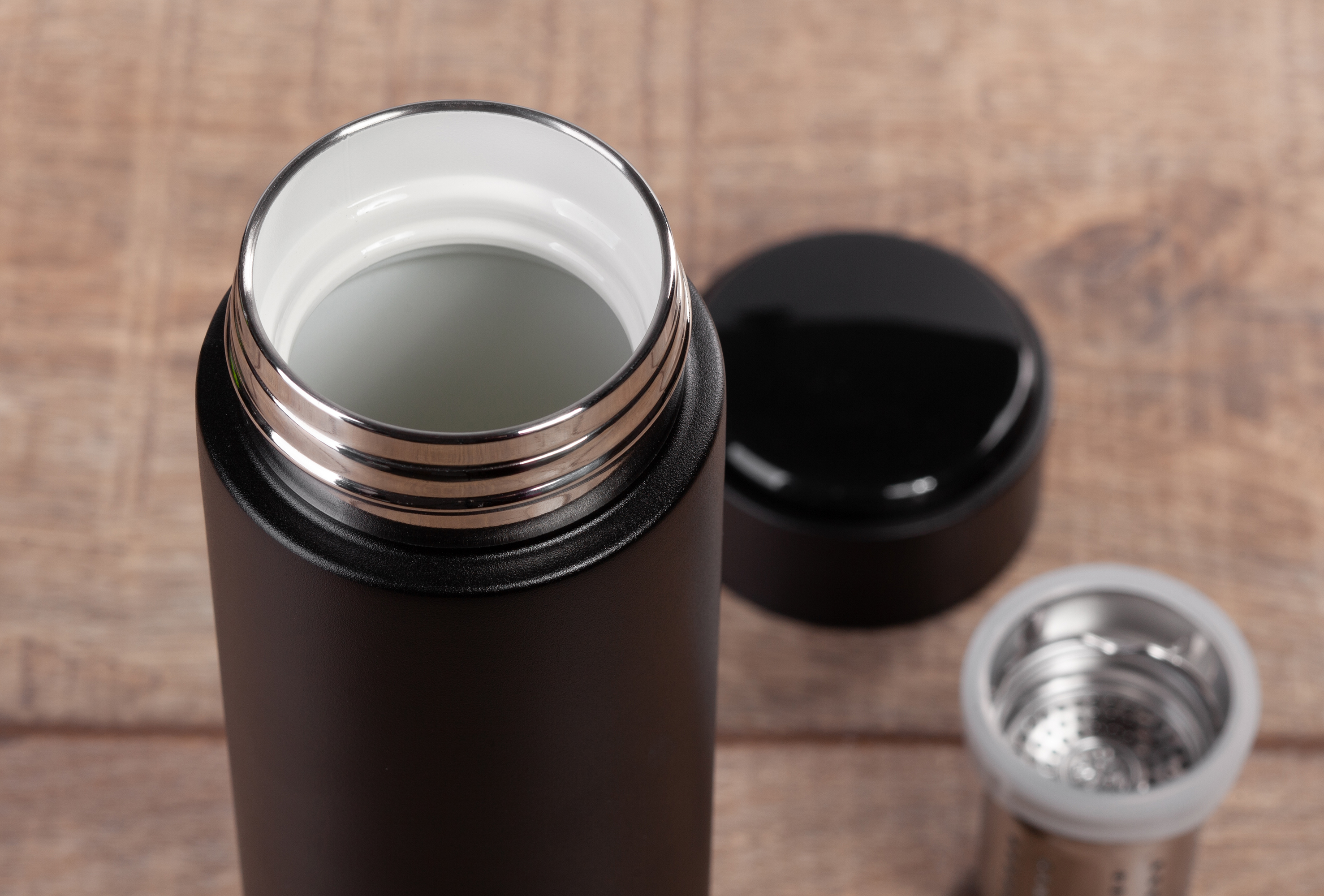 Заварочный термос "Финикс" 500 мл с индикацией температуры, синий