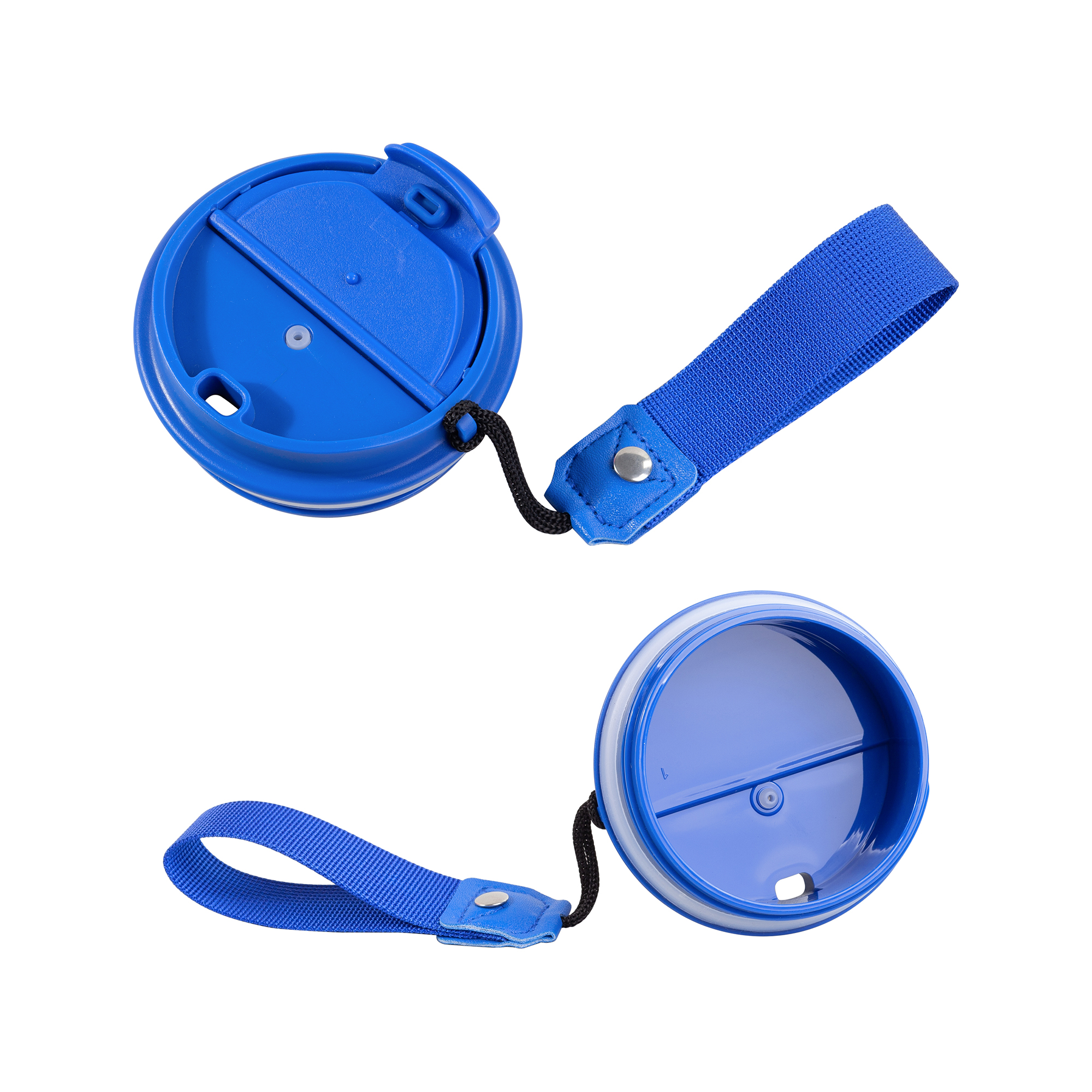 Термостакан "Eclipse" 400 мл, покрытие пудра, синий — пример нанесения логотипа () | Print Logo