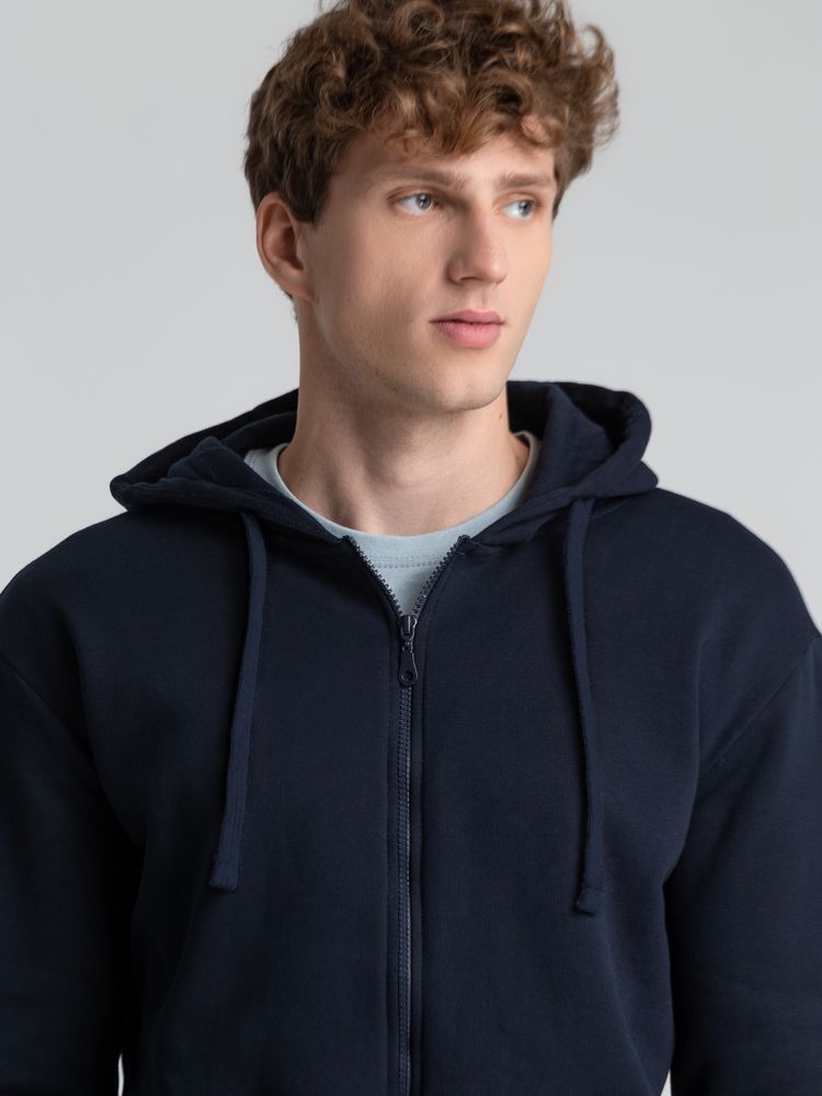 Толстовка на молнии с капюшоном Siverga Heavy 2.0, темно-синяя, размер XXL