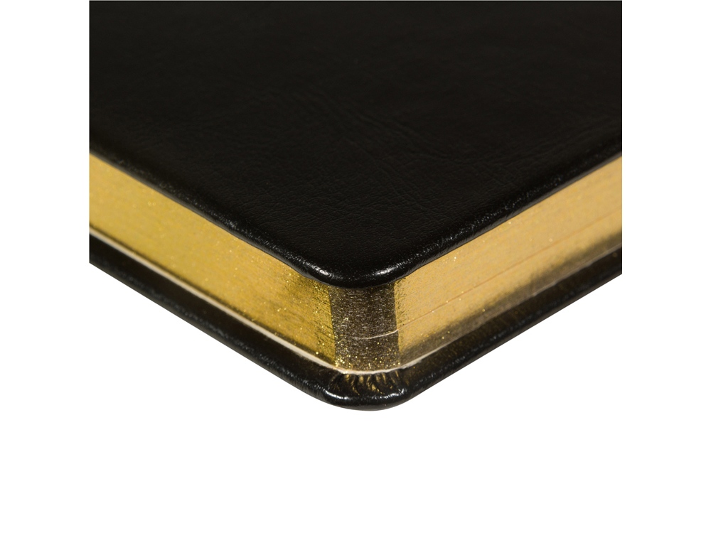 Ежедневник недатированный А5 Megapolis Nebraska, черный с золотым обрезом (Р)