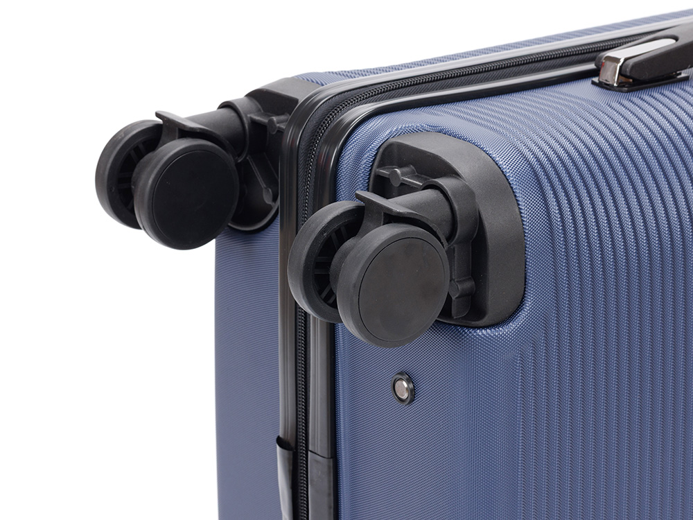 Чемодан TORBER ОНЕГА, синий, ABS-пластик, 59,5 х 39,5 х 24 см, 46 л