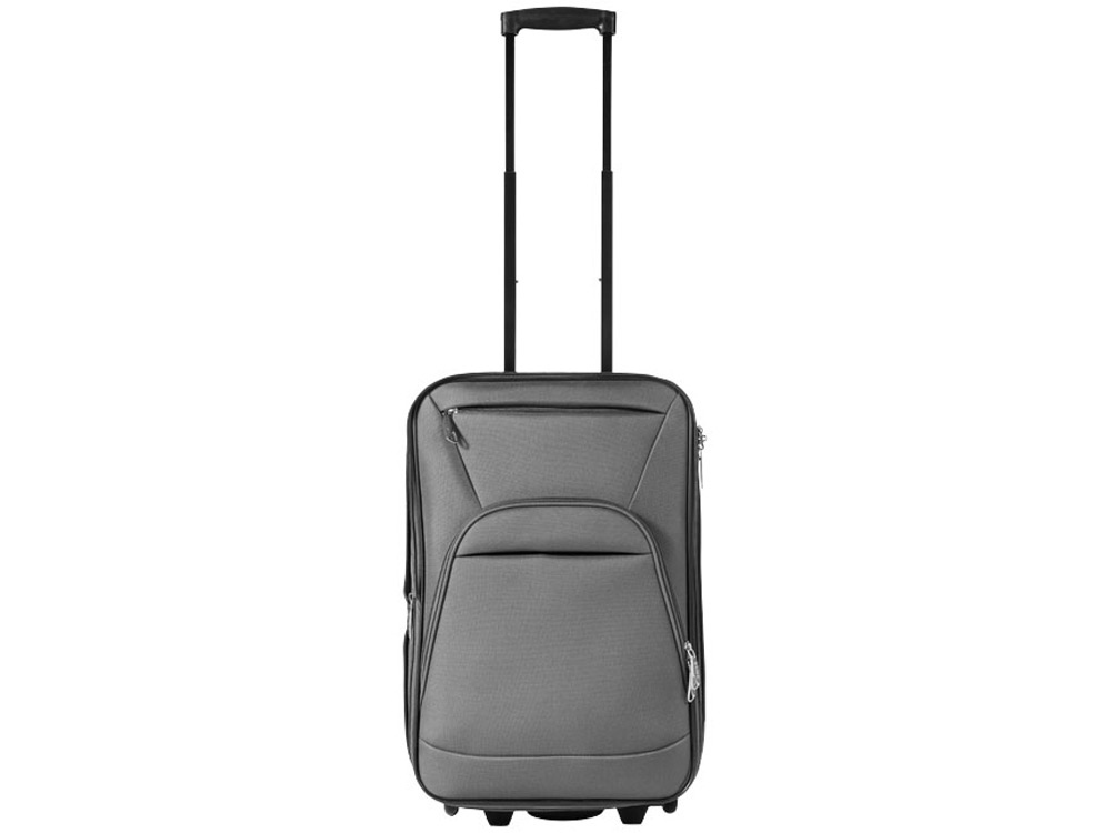 Чемодан 21 с дополнительным отделением, серый