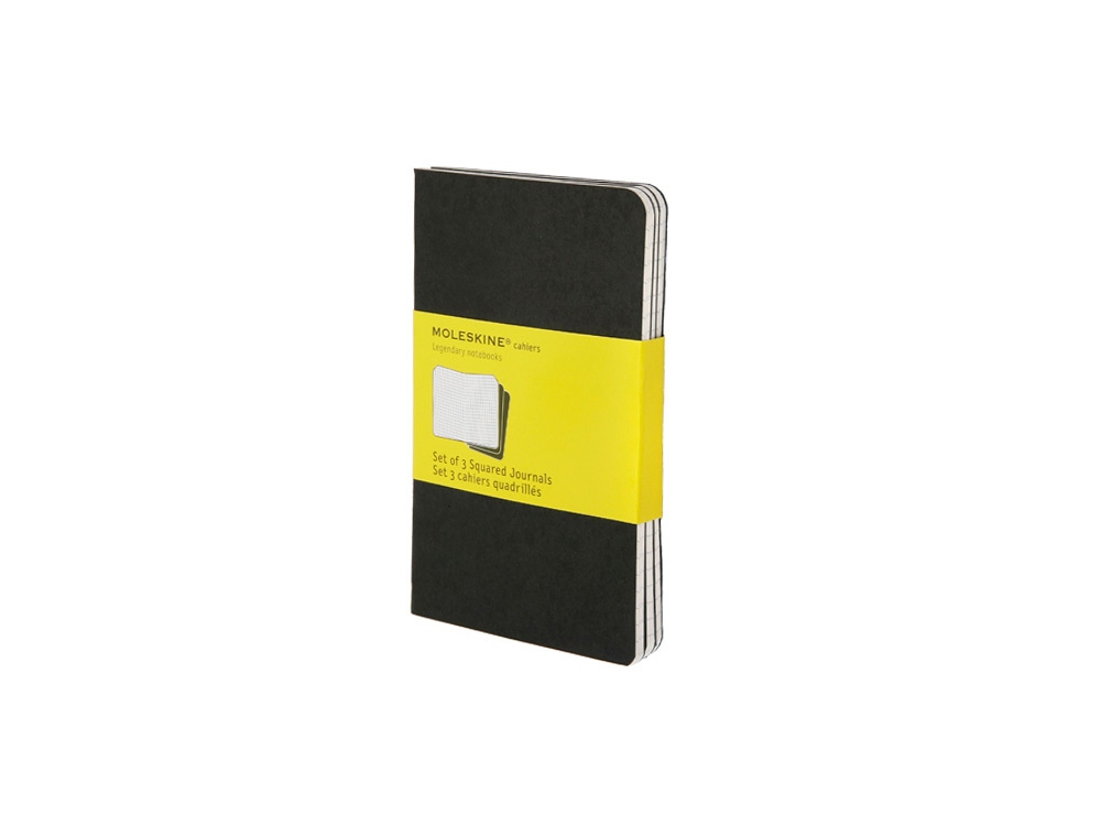 Набор записных книжек Cahier, Pocket (в клетку), А6 с логотипом Moleskine | Print Logo
