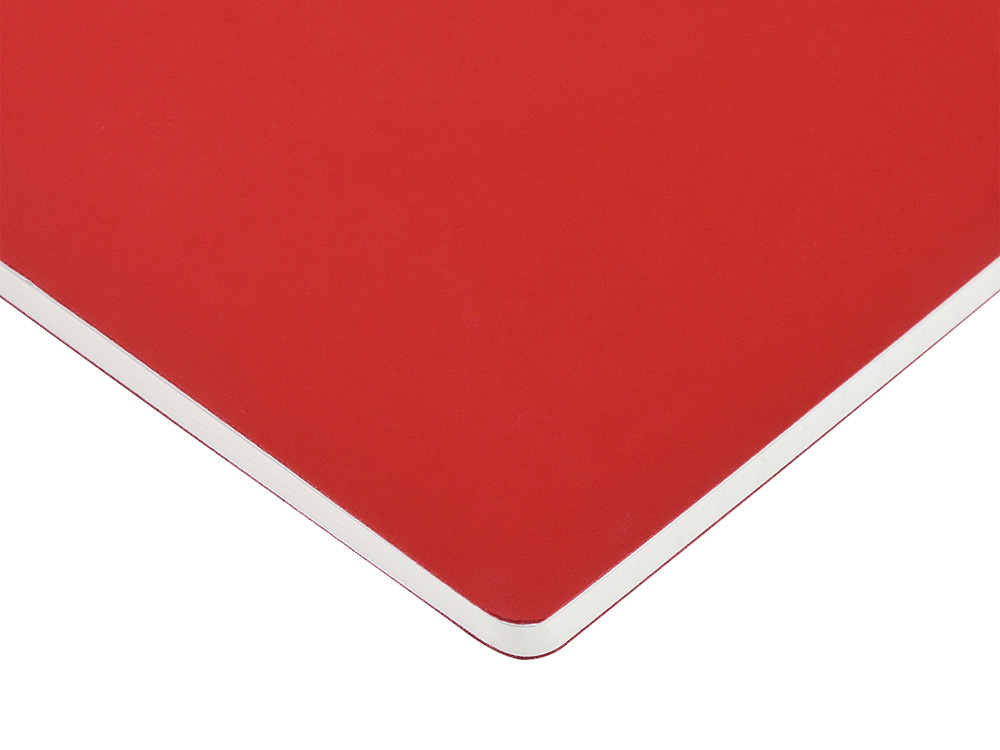 Тетрадь с каменной бумагой А5 Carrara 40 л., линейка, бордовый