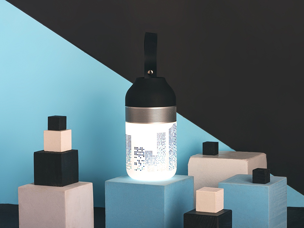 Беспроводная колонка Lantern со встроенным светильником, IPX4 фото на сайте Print Logo.