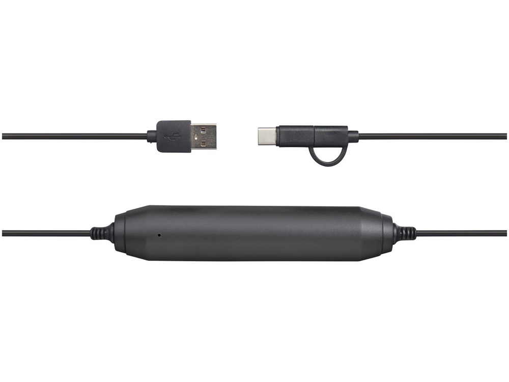 Портативное зарядное устройство, 2000 mAh/кабель 3 в 1, черный