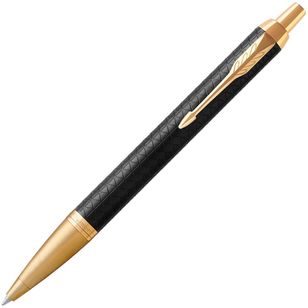 Ручка шариковая Parker IM Premium Black/Gold GT с логотипом Parker | Print Logo