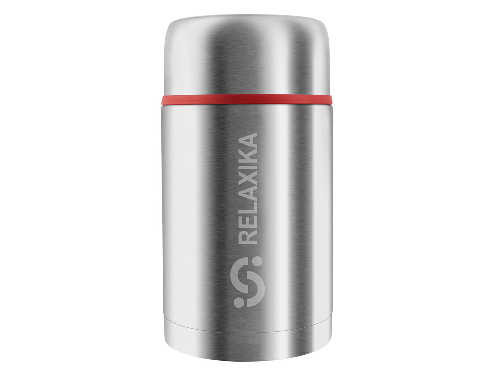Термос для еды Relaxika 301 в чехле, 1200 мл с логотипом Relaxika | Print Logo
