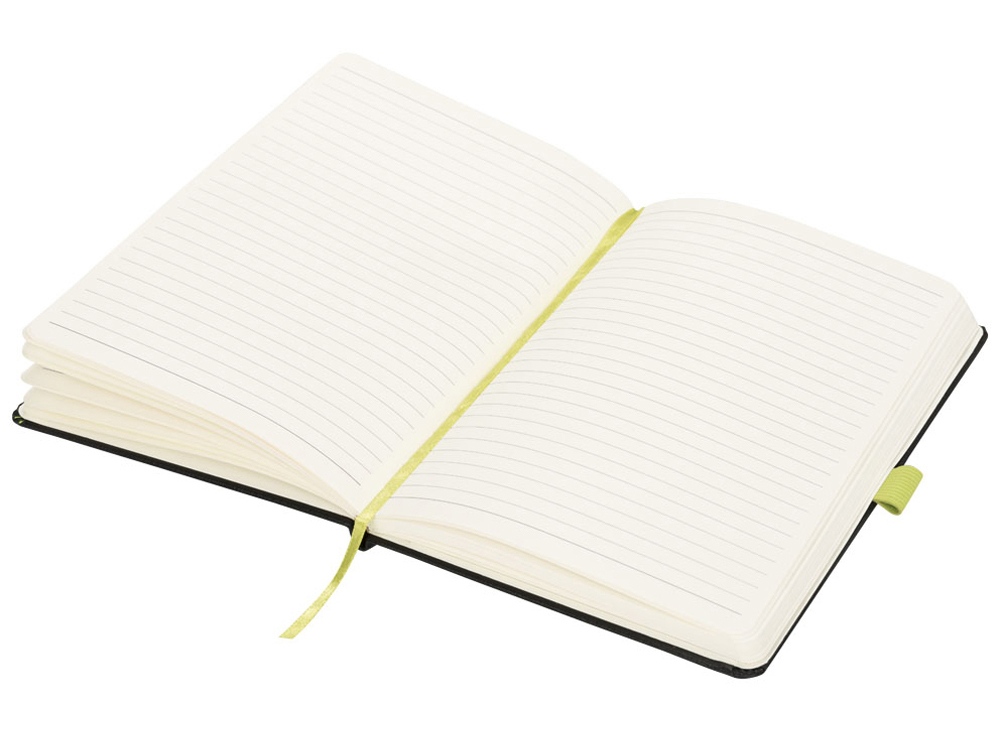 Блокнот А5 Lasercut, черный/лайм