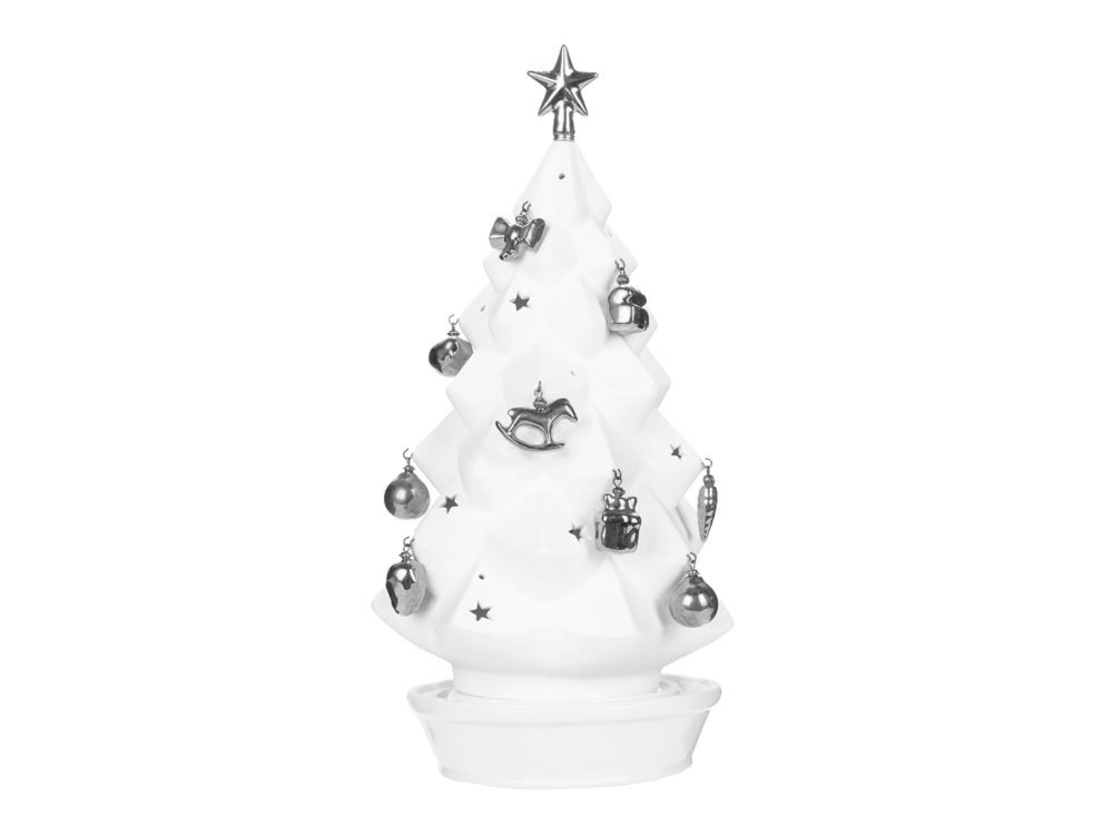 Подсвечник Новогодняя ель с логотипом  | Print Logo