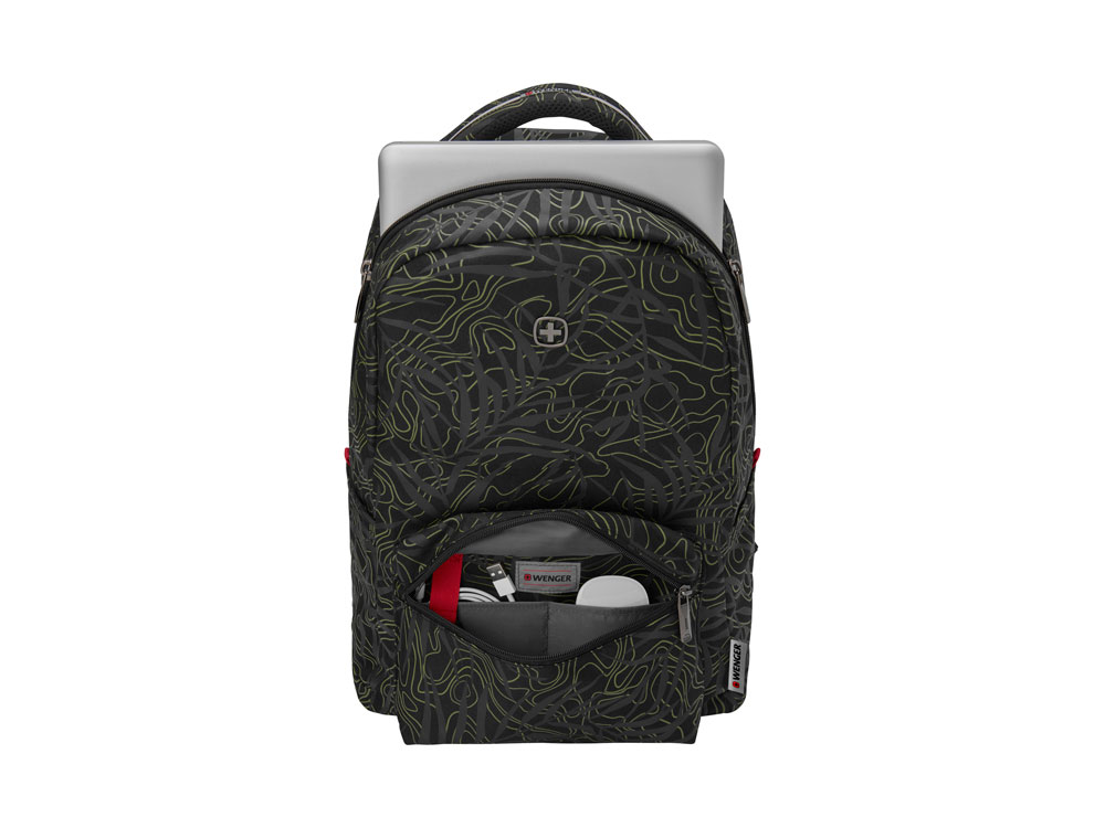 Рюкзак Colleague WENGER 16'', черный с рисунком, полиэстер, 36 x 25 x 45 см, 22 л