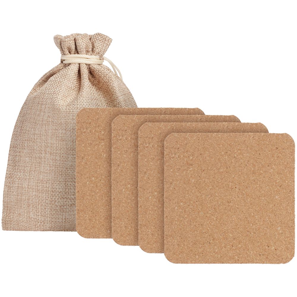 Набор из 4 костеров Suberic фото на сайте Print Logo.