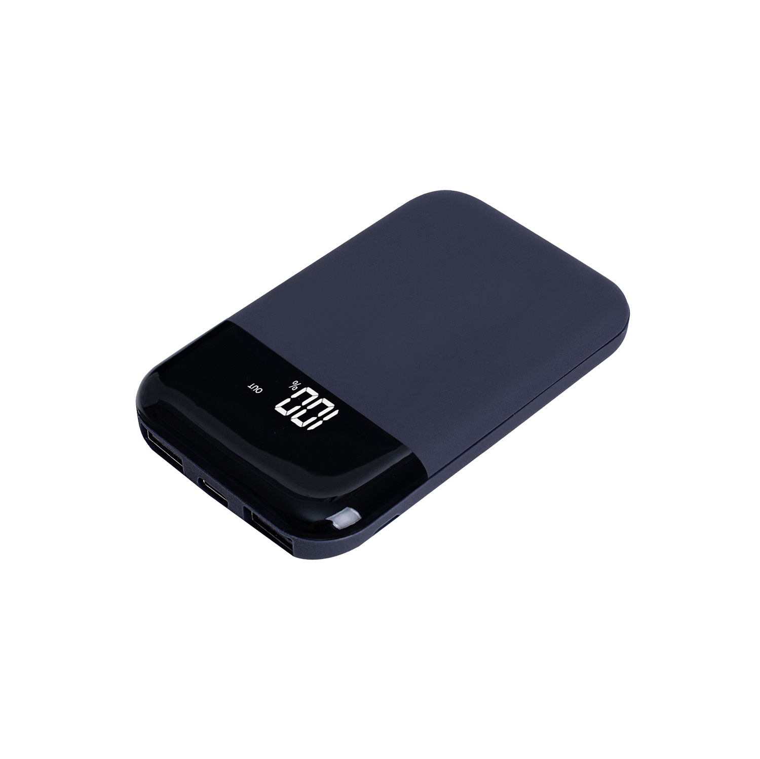 Внешний аккумулятор Fondo 5000 mAh, серый с логотипом Portobello Внешние Аккумуляторы | Print Logo