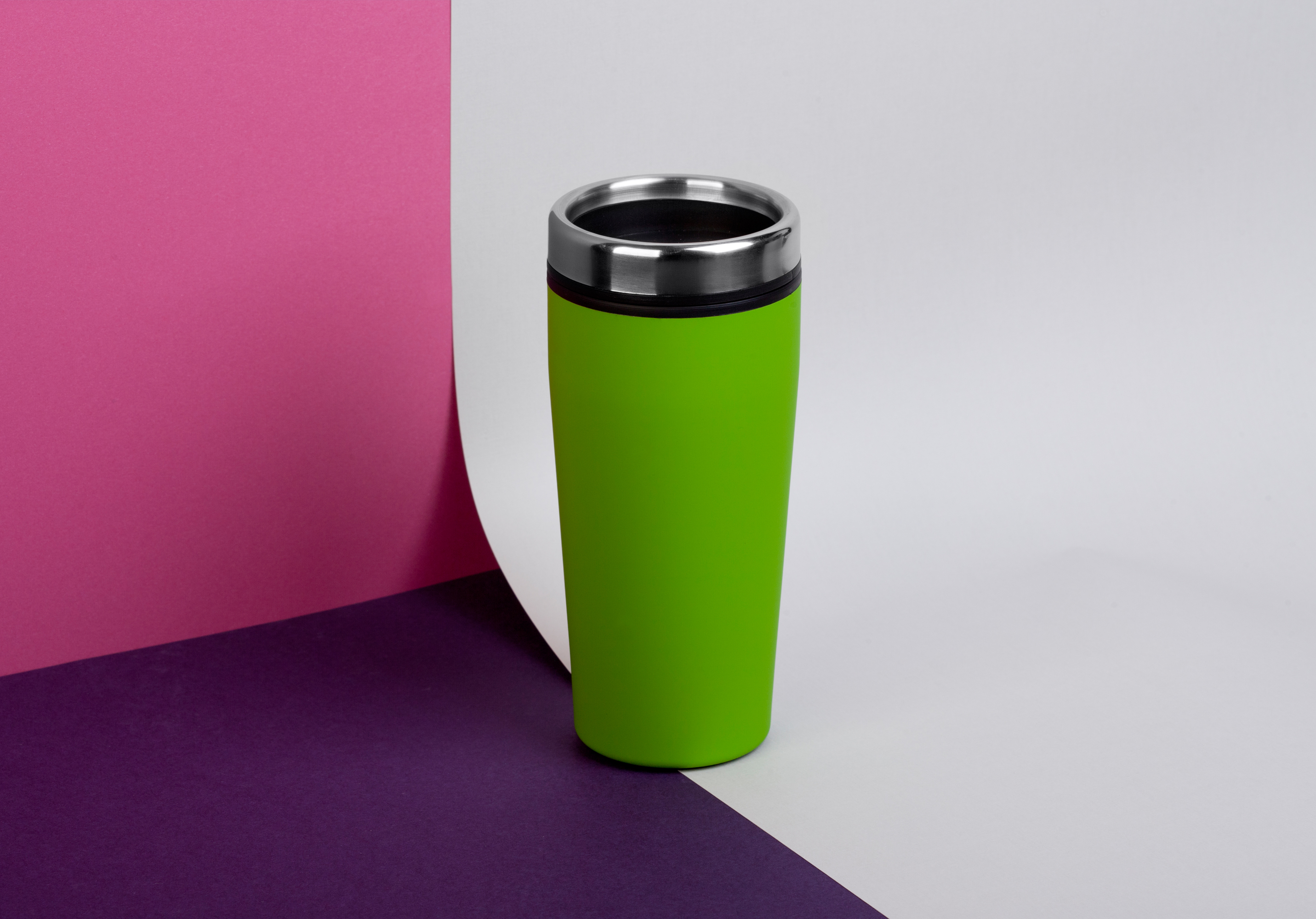 Термостакан "Европа" 500 мл, покрытие soft touch, фиолетовый