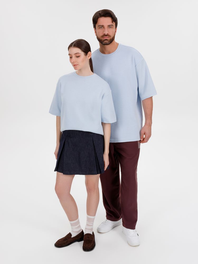 Джемпер с коротким рукавом Siluetti Volumica, светло-голубой, размер XS/S