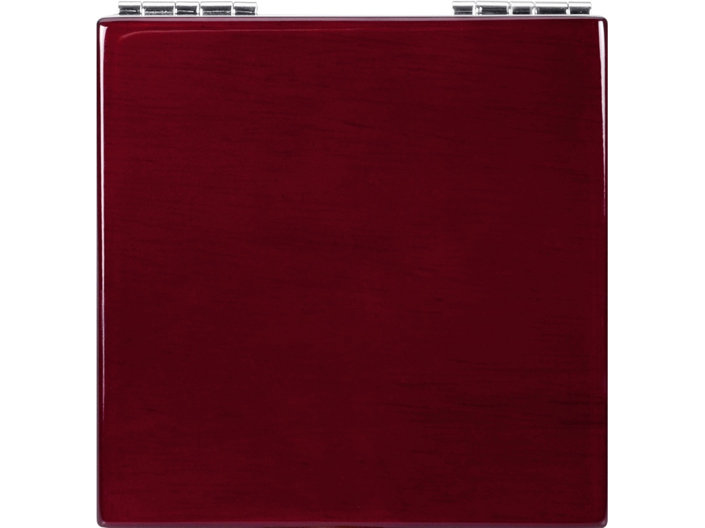 Часы настольные Род-Айленд, красное дерево/серебристый