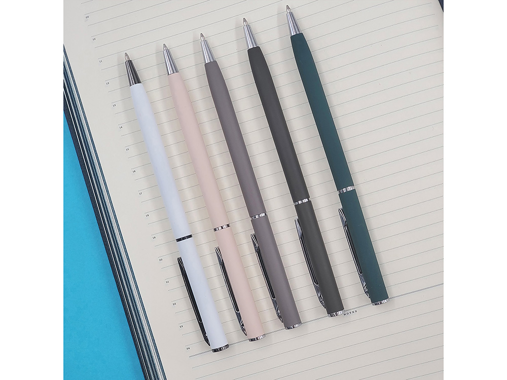 Ручка шариковая автоматическая BrunoVisconti® PALERMO цвет корпуса зеленый, soft-touch, 0.7 мм