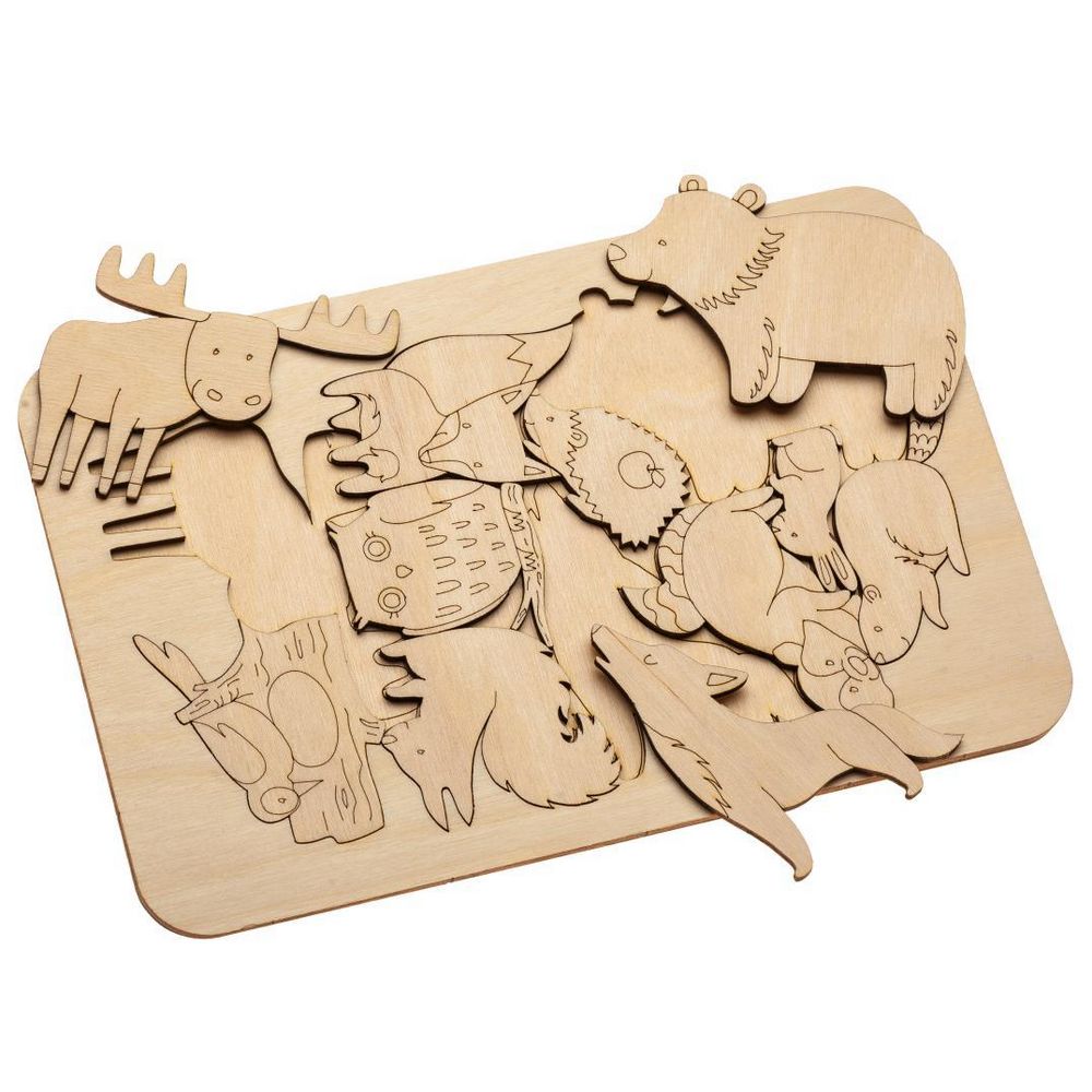 Пазл-раскраска Wood Games фото на сайте Print Logo.