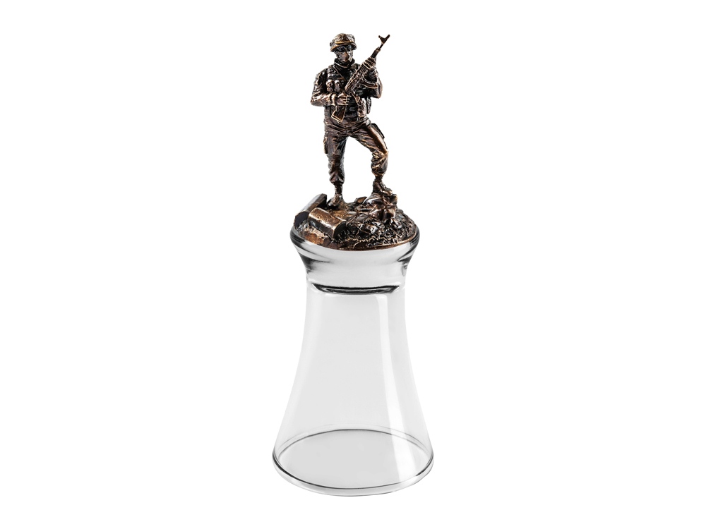 Подарочная стопка-чарка армейская с логотипом  | Print Logo