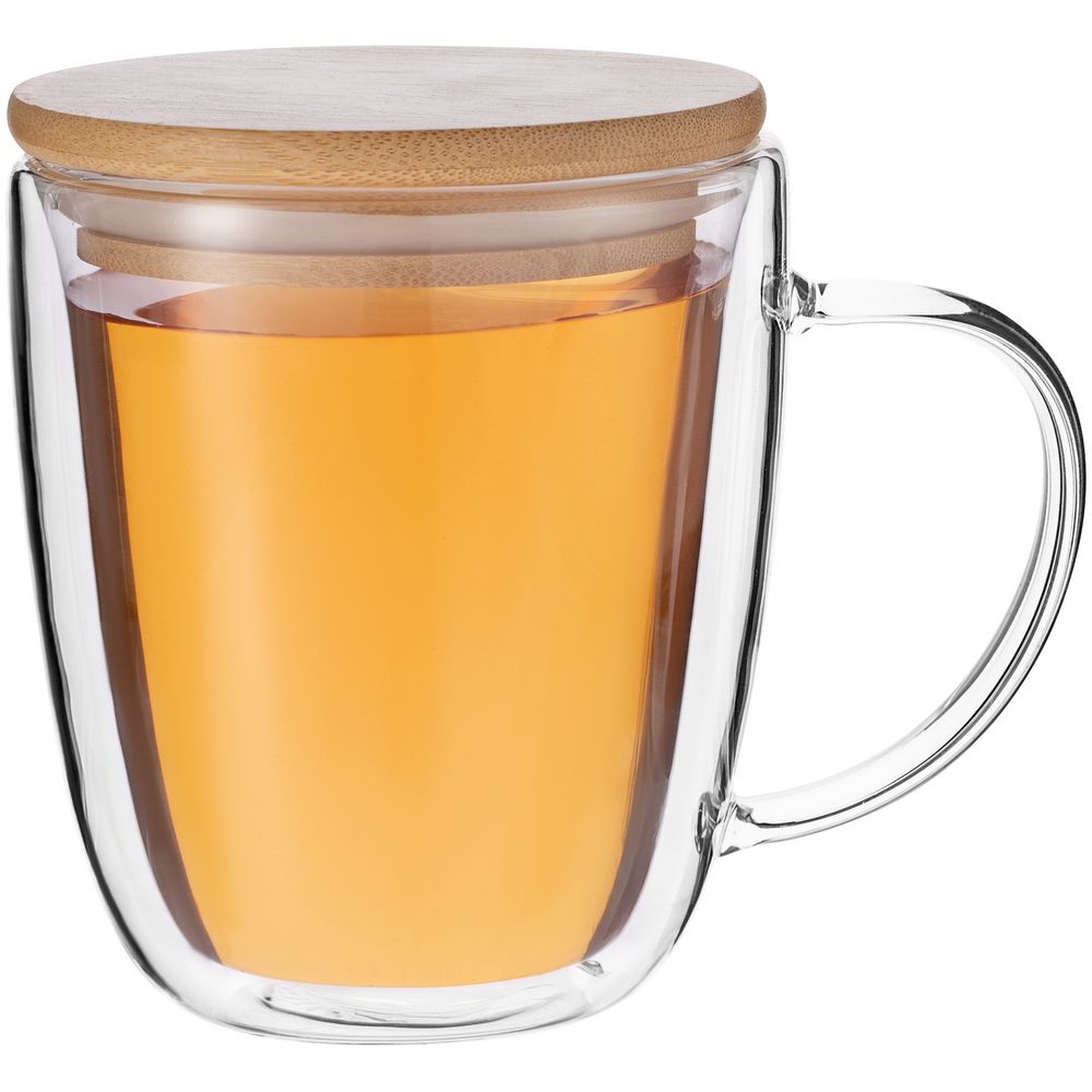 Кружка с двойными стенками Kupla с бамбуковой крышкой фото на сайте Print Logo.