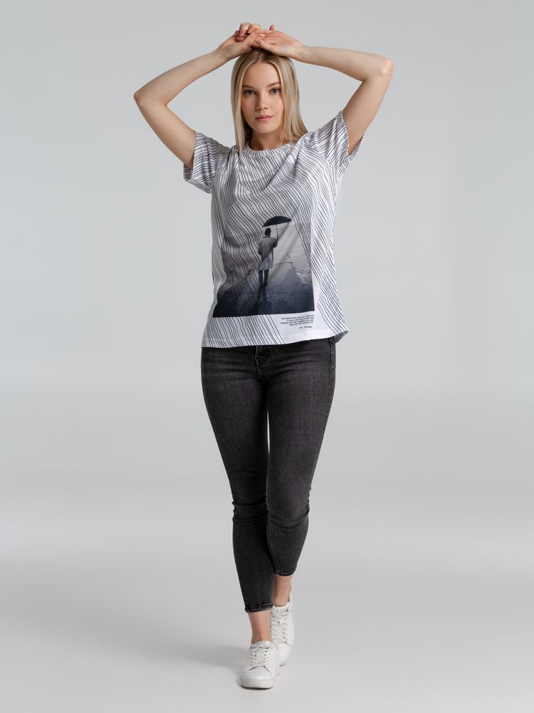 Футболка «Дождь» — пример нанесения логотипа (Ловец слов) | Print Logo