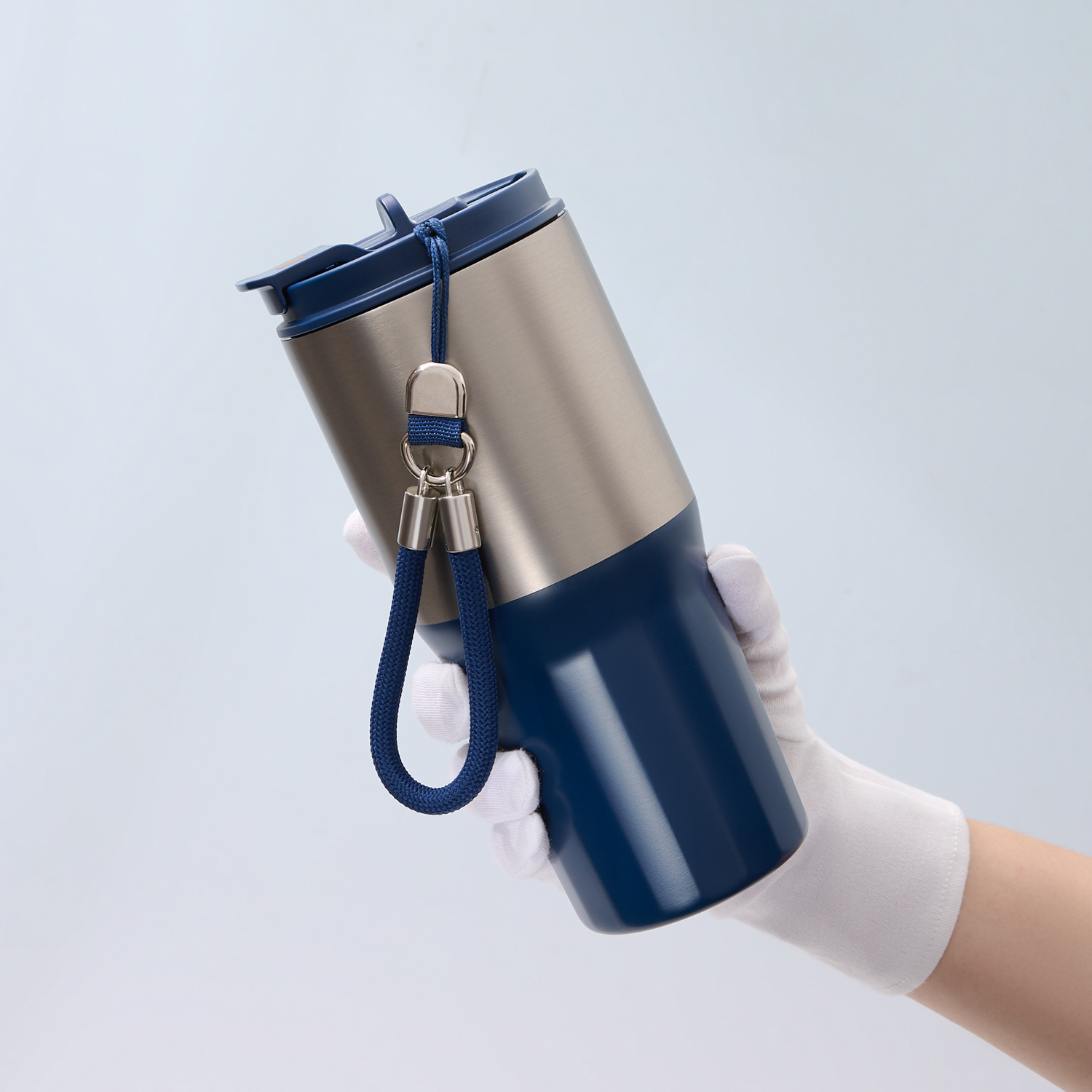 Термокружка вакуумная Авеню, синяя