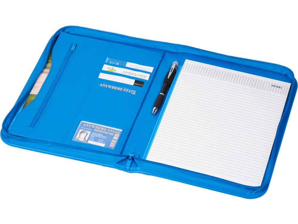 Папка A4 Ebony на молнии, морская волна