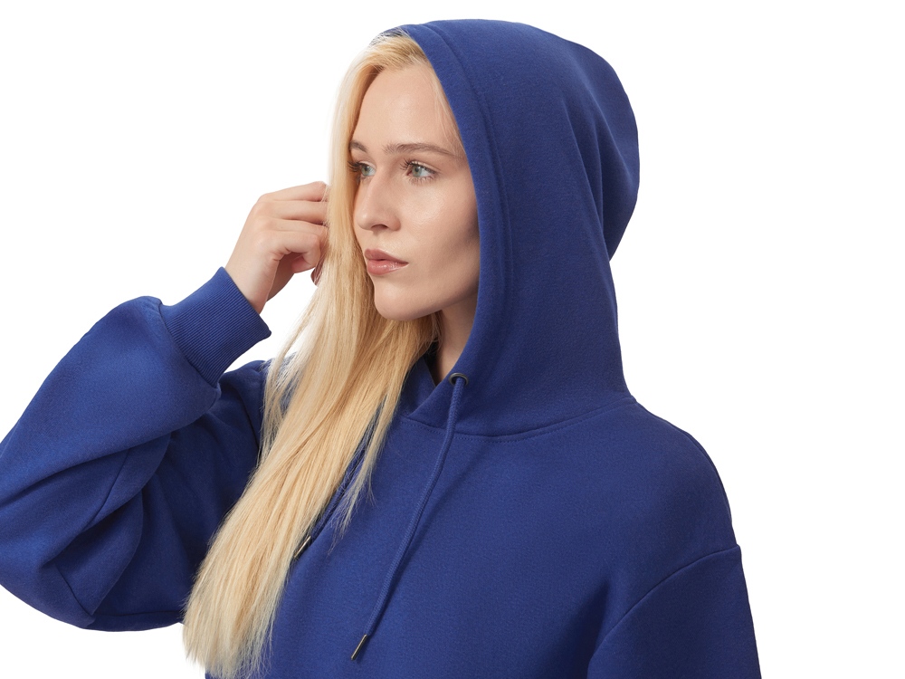 Толстовка с капюшоном оверсайз Lisbon унисекс, классический синий