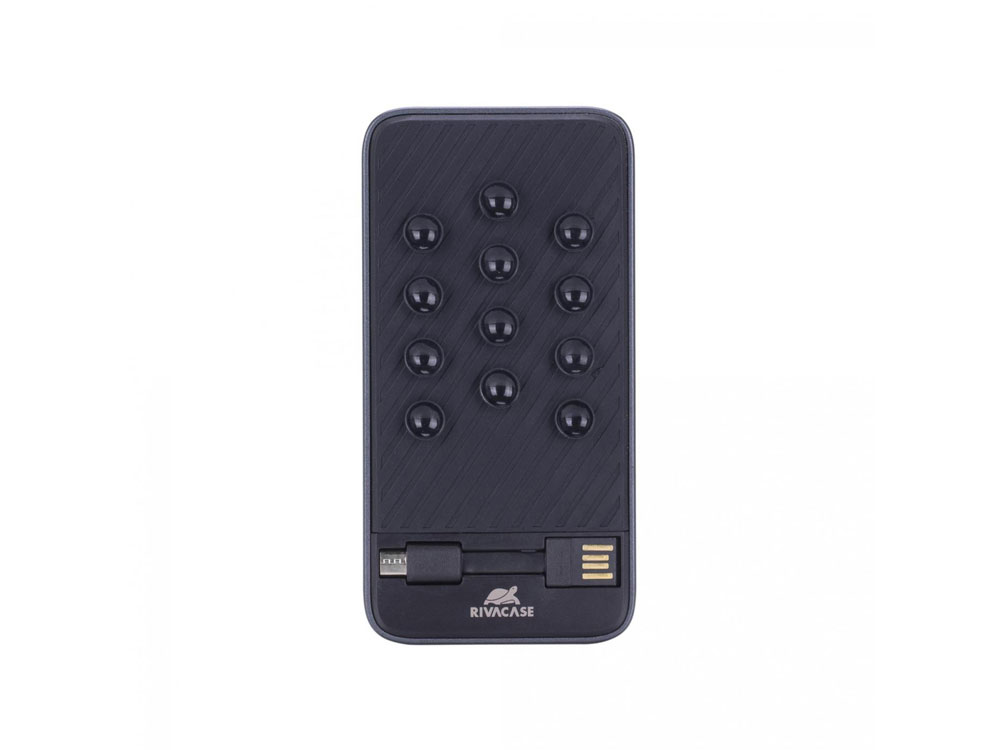 Внешний аккумулятор на присосках с кабелем micro USB, 8000 mAh фото на сайте Print Logo.