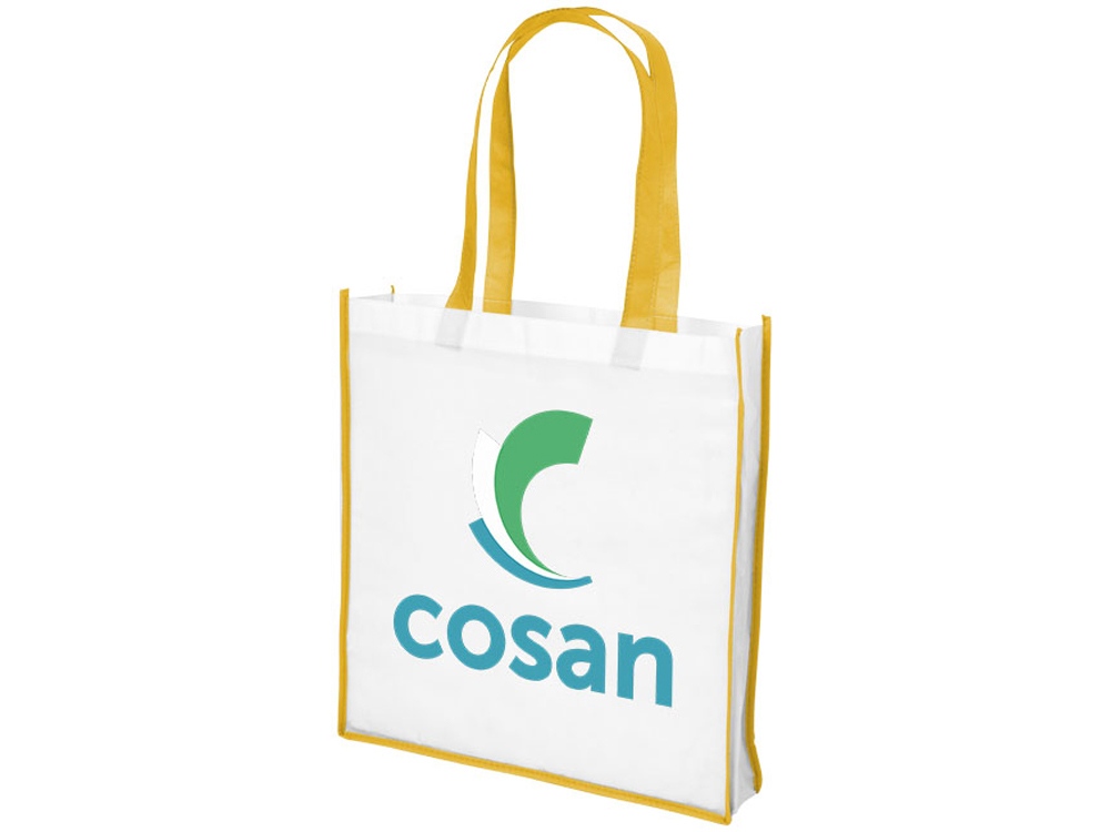 Большая контрастная нетканая сумка-тоут для покупок