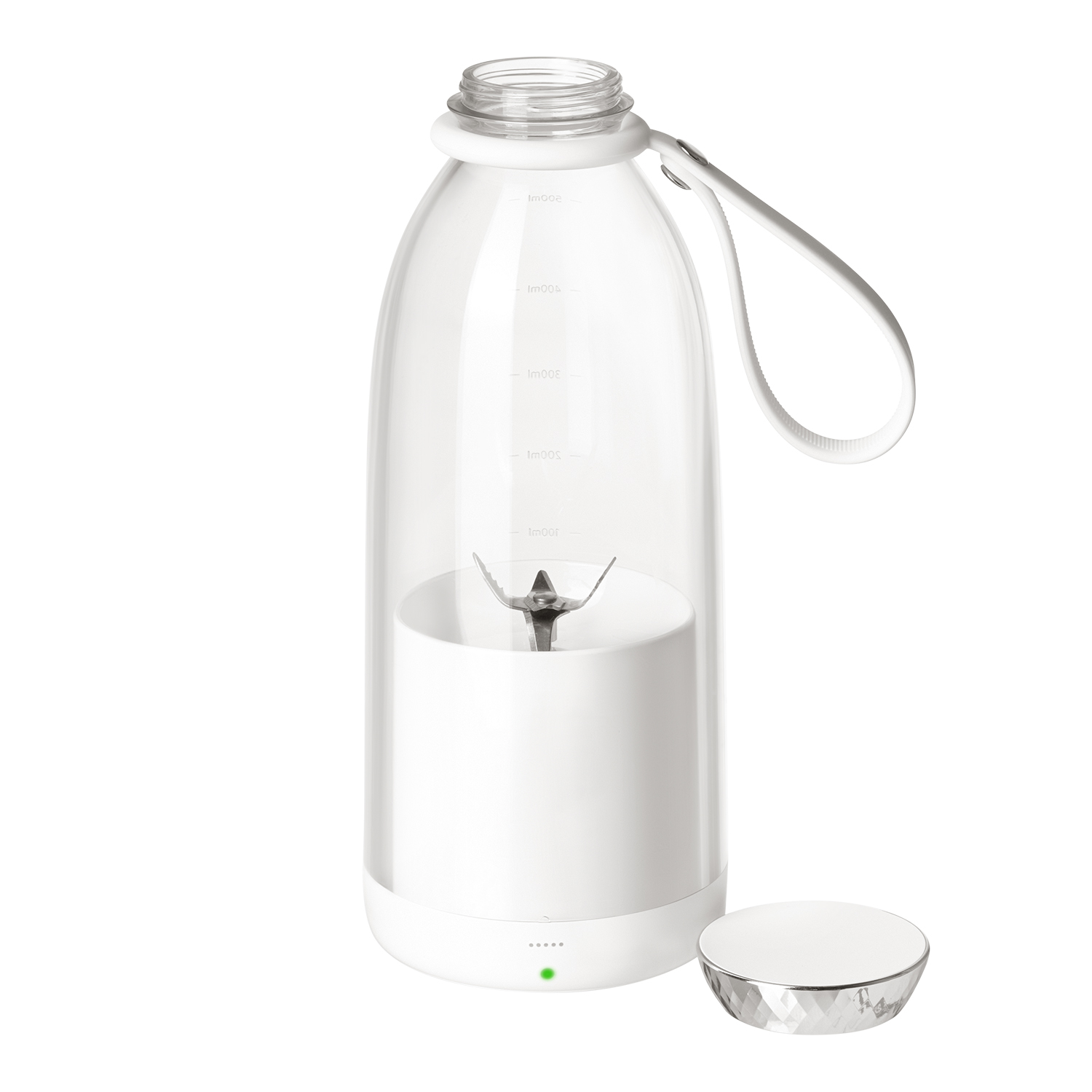 Блендер портативный Фрутта (Frutta), белый — пример нанесения логотипа (Portobello Электроника Кухня) | Print Logo