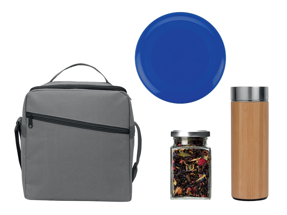 Набор для отдыха на природе с термосом и чаем в сумке-холодильнике с логотипом  | Print Logo