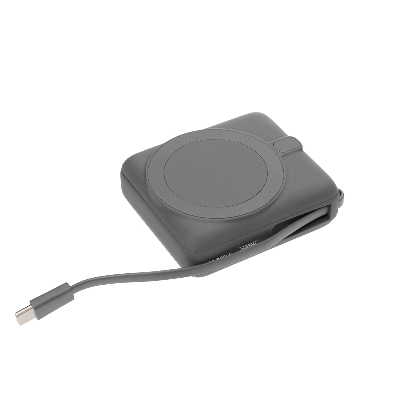 Внешний аккумулятор с подсветкой Ritter PD 10000mAh с функцией беспроводной зарядки 15W, серый