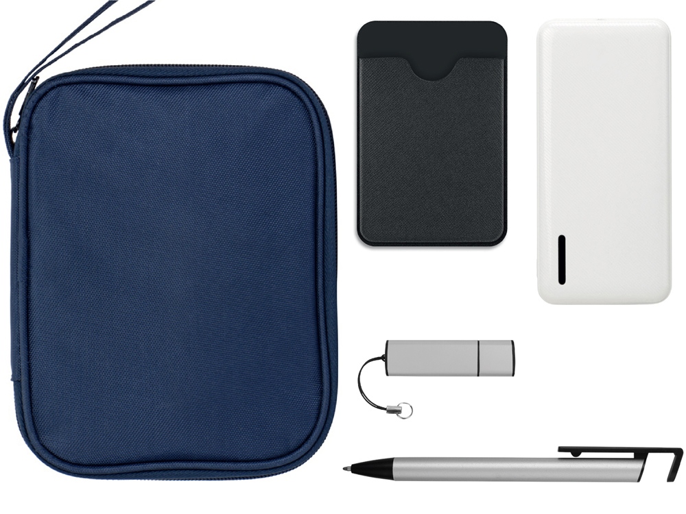 Тревел-набор с флешкой, повербанком и ручкой с логотипом  | Print Logo