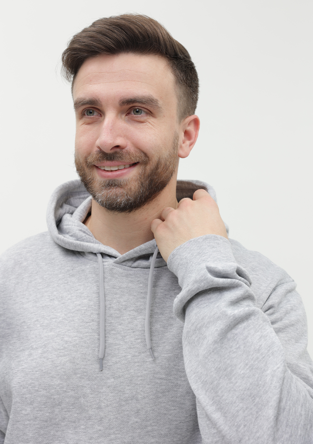 Худи унисекс STAN футер с начёсом 260, 20, Серый меланж,  (50/60)  (56/XXXL)