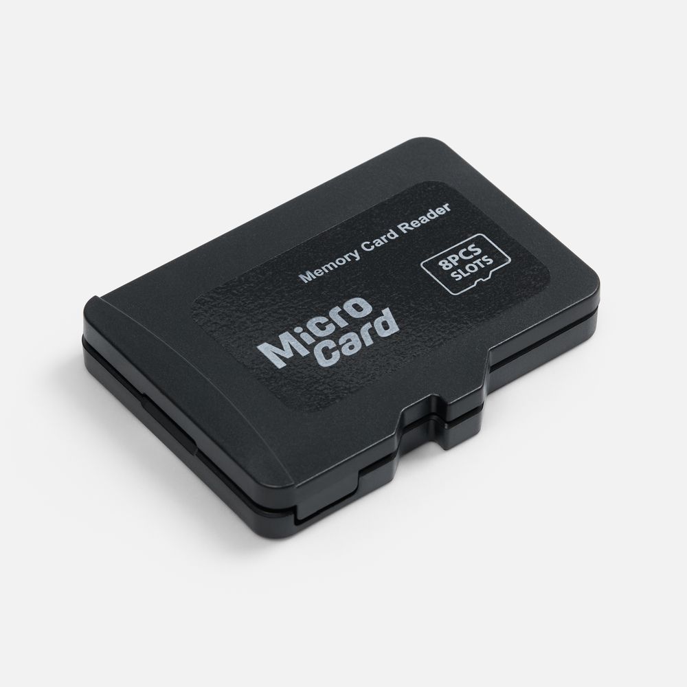 Органайзер для карт памяти и SIM с кардридером Multitask с логотипом Molti | Print Logo