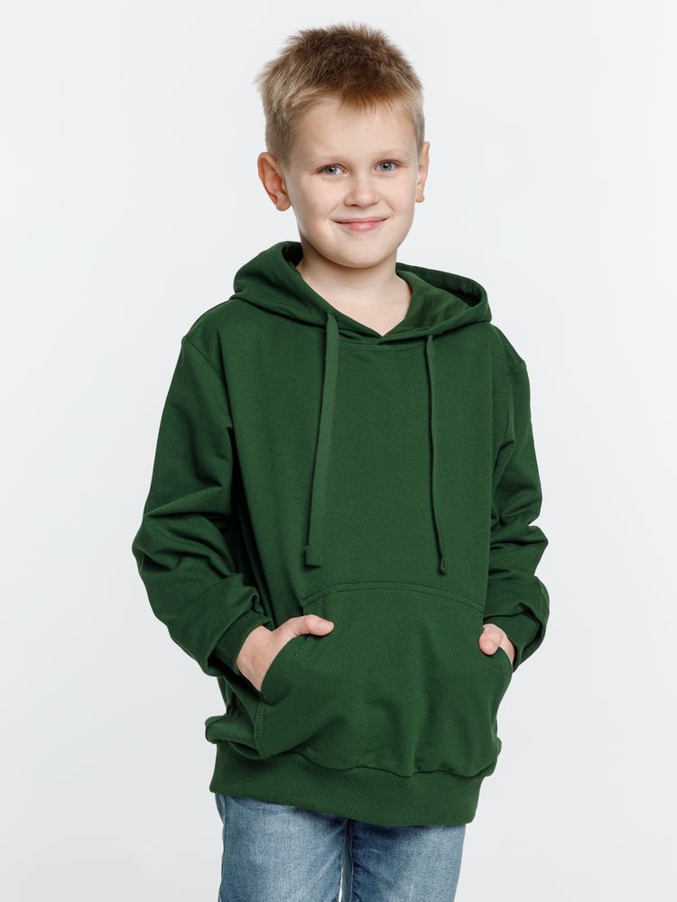 Худи детское Kirenga Kids 2.0, темно-зеленое, 14 лет