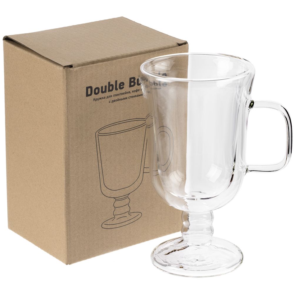 Кружка с двойными стенками для глинтвейна и коктейлей Double Bubble фото на сайте Print Logo.