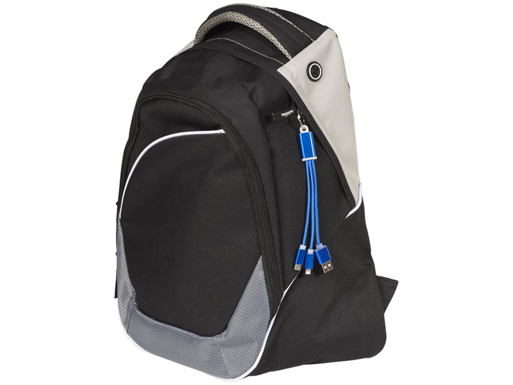 Кабель для зарядки Metal 3-в-1 с брелоком, синий