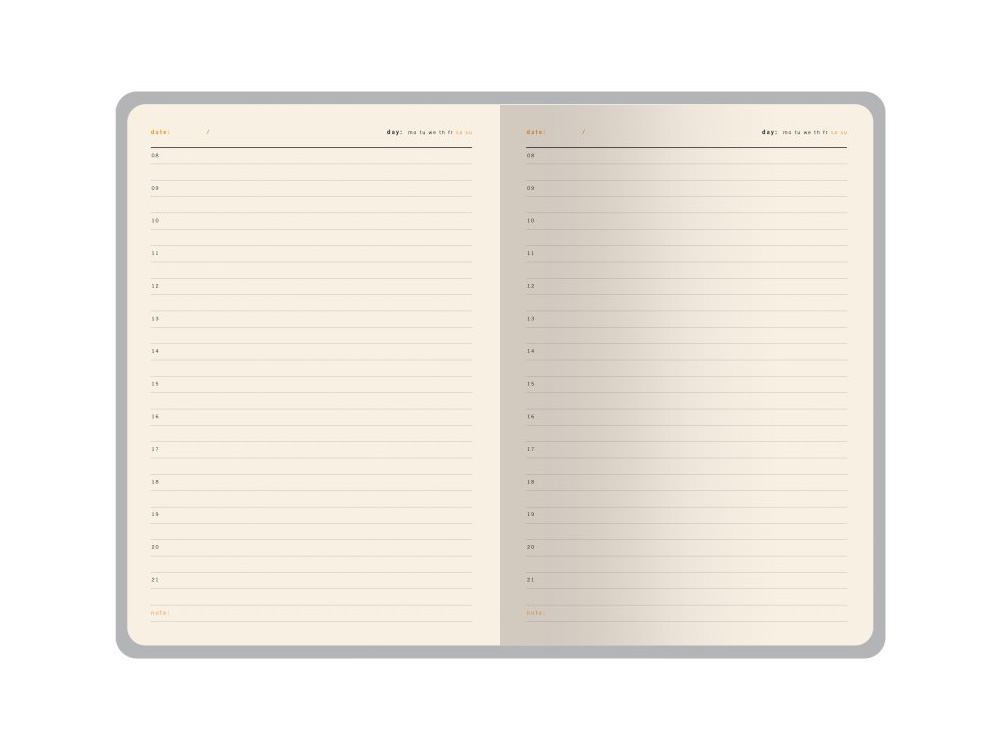 Ежедневник недатированный А5 Boston, черный (серый обрез)