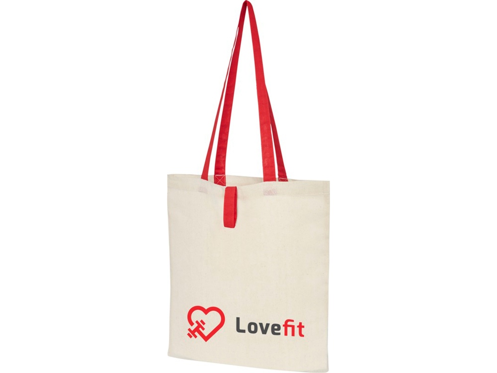 Складная эко-сумка Nevada из хлопка плотностью 100 г/м2, красный