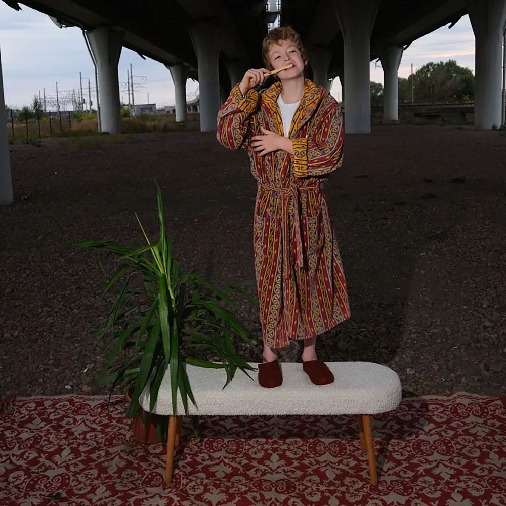 Домашние валенки Cant, красно-коричневые (терракот), размер 47