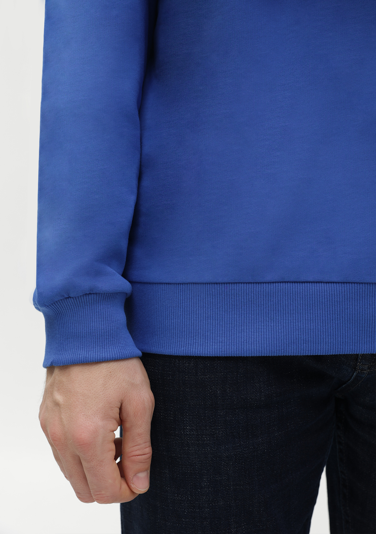 Свитшот унисекс STAN футер без начёса, 260, 63, Синий,  (16/1)  (46/S)