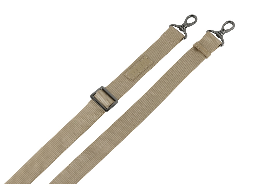 Сумка через плечо женская BUGATTI ЭЛЬЗА | ELSA, песочного цвета, воловья кожа/полиэстер, 25х8,5х20 см